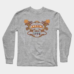 AMAZING SINCE 1998 art nouveau vintage retro 90s Long Sleeve T-Shirt